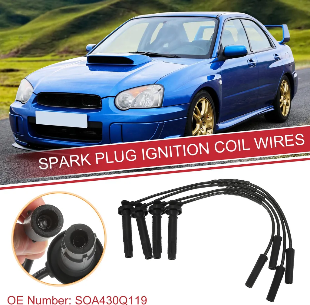 Câbles de bougie d'allumage pour Subaru Forester et Impreza - 4 pièces