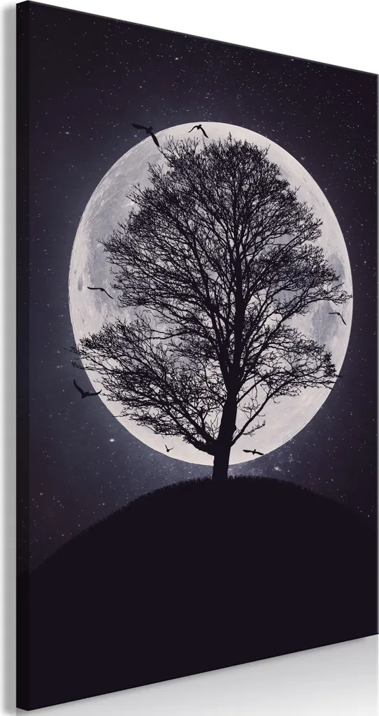 Stampa su Tela 80x120 Albero Solitario - Quadro Verticale Moderno