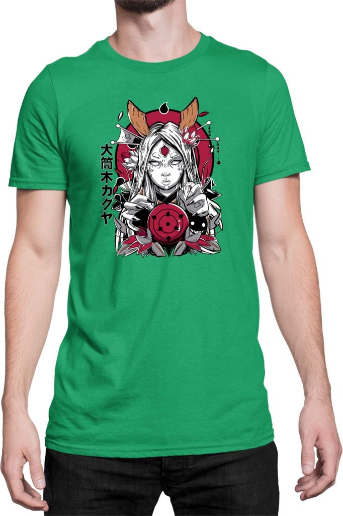 Herren T-Shirt Japan Anime Manga Naruto Kaguya Otsutsuki, Man M / Grün