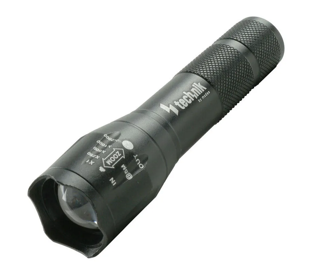 Torcia LED Tattica ZOOM P5 150 Lumen | Flashlight Metallo Ricaricabile