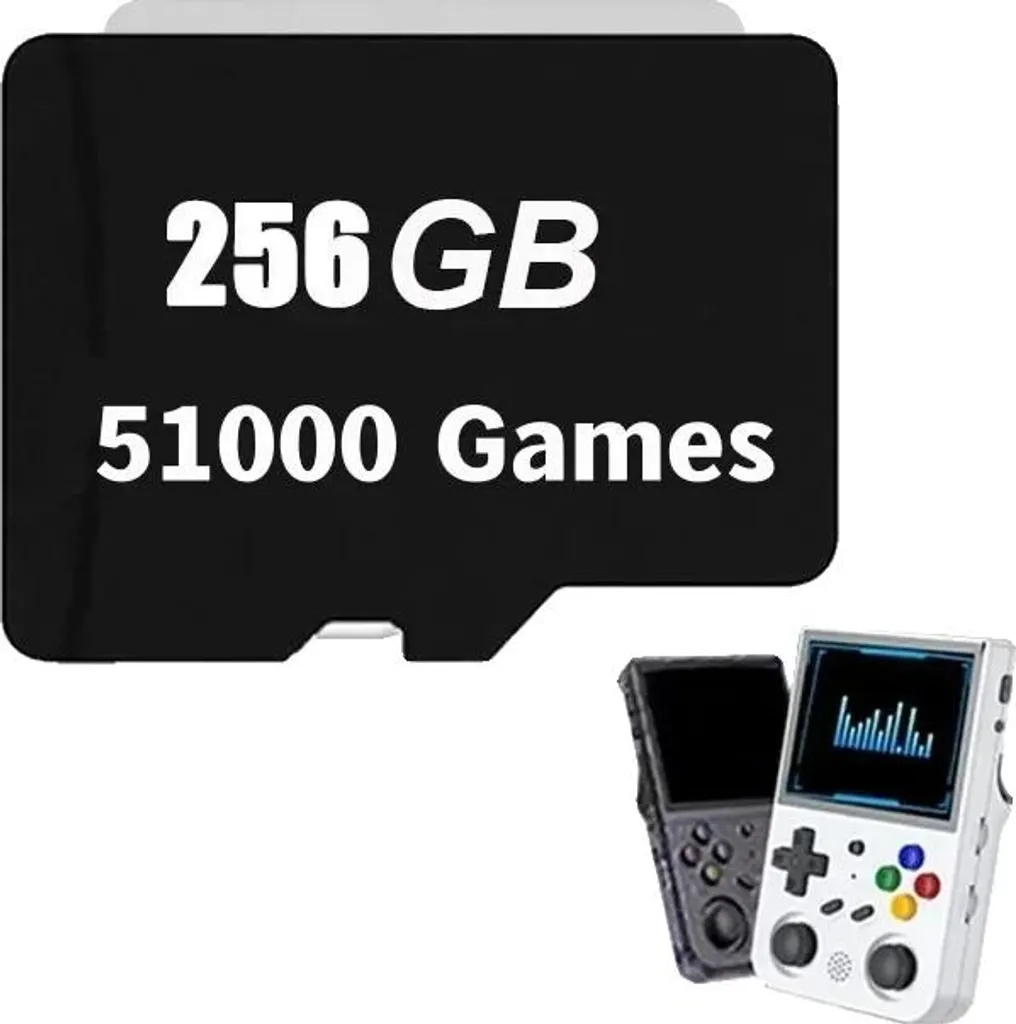 MicroSD Premium 256GB per Retro-Gaming | 50.000 Titoli | Alta Fedeltà - 1
