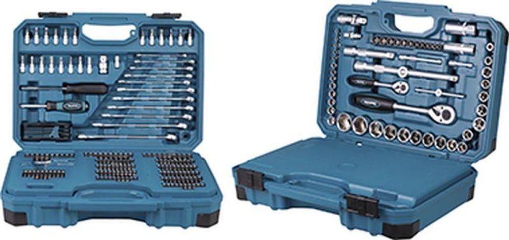 Two open toolboxes filled with various tools.