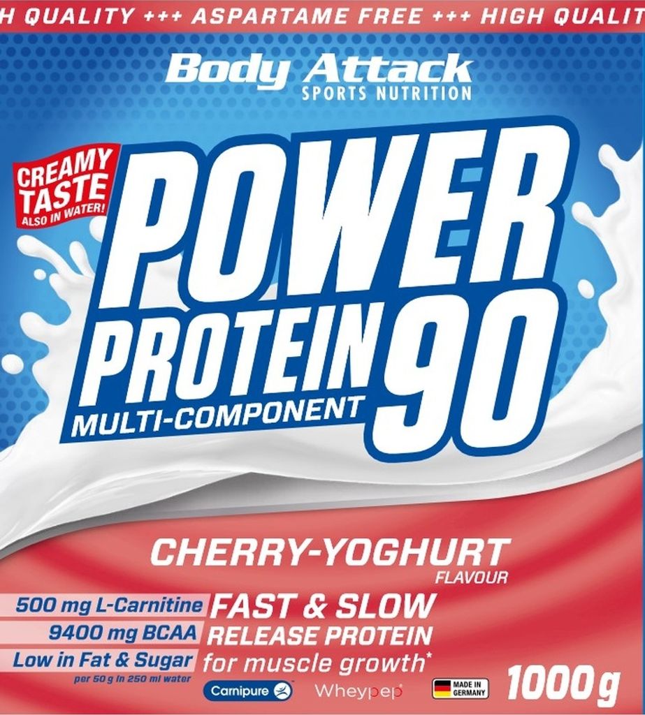 Body Attack Power Protein 90 – 1 kg Cherry-Yoghurt Flavour