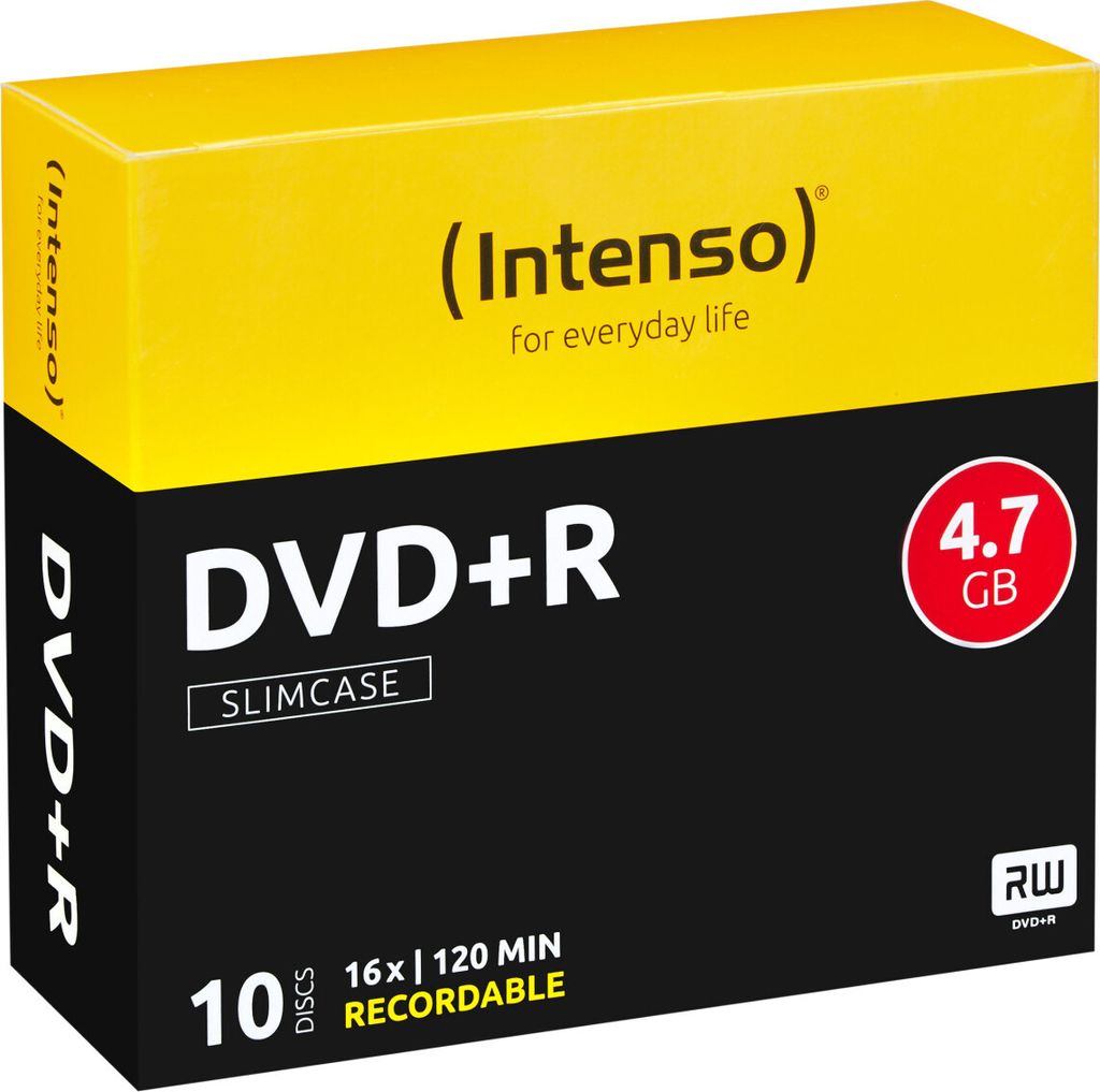 Intenso DVD+R 4.7GB 16x Speed 10-teilige leere Datenaufzeichnungs-Discs