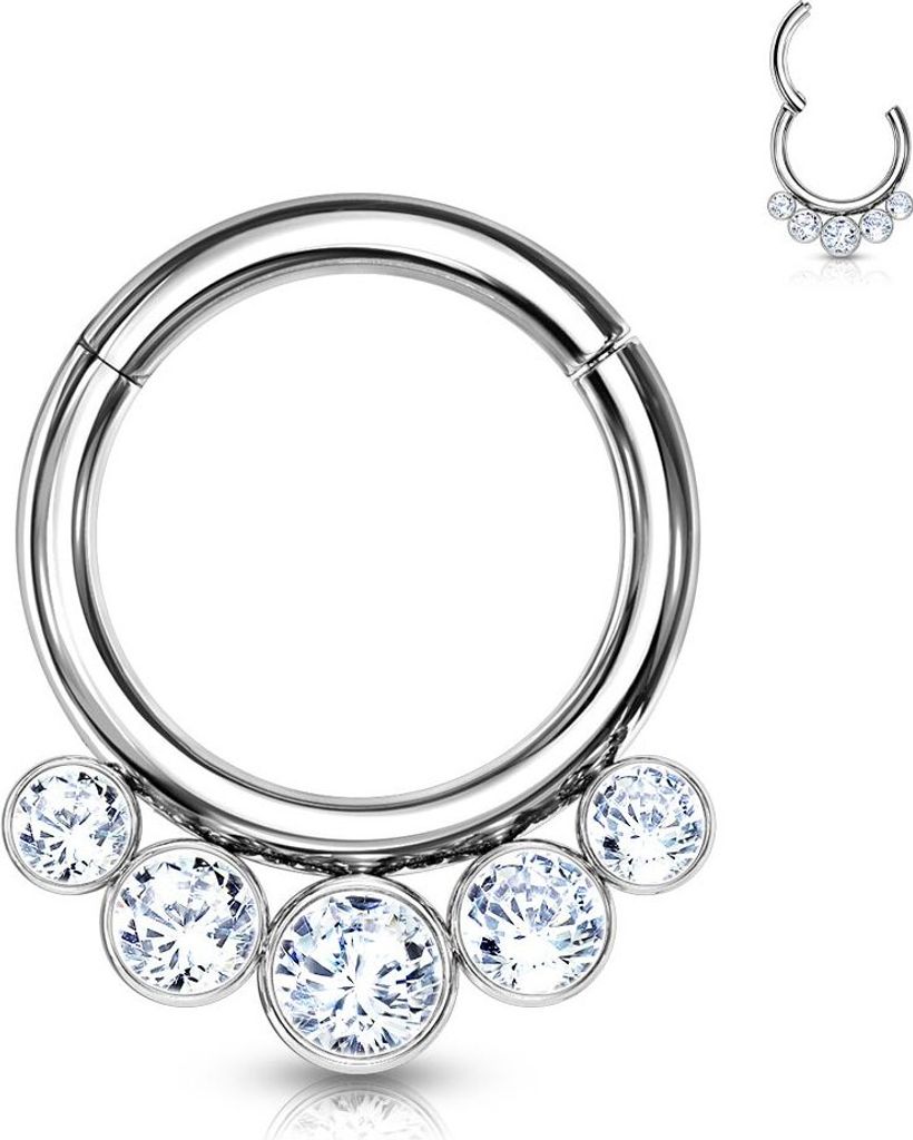 Septum Clicker Piercing Titan Zirkonia