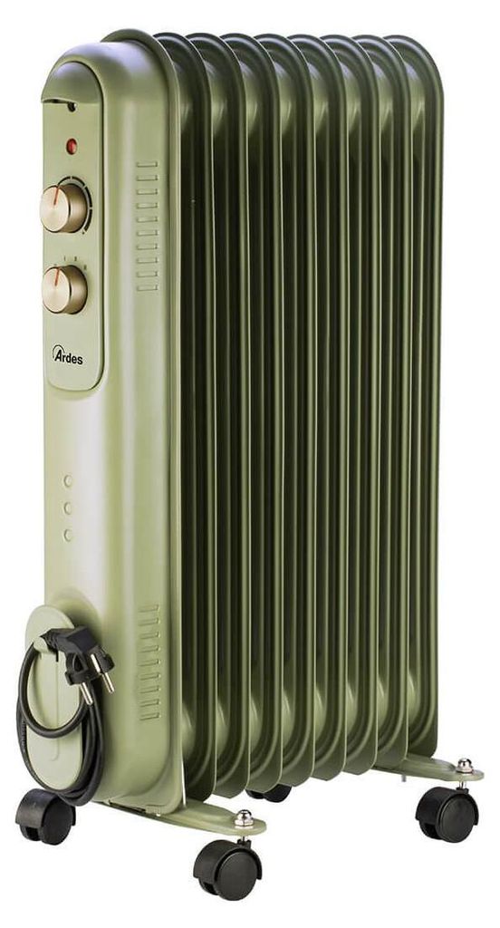 Ardes CURVY 9 RETRO Chauffe-pétrole électrique vert 2000W 3 Image du produit 