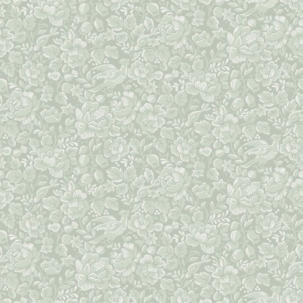 Duro Tapete Blumen Grün - 661145 - 53 cm x 10.05 m