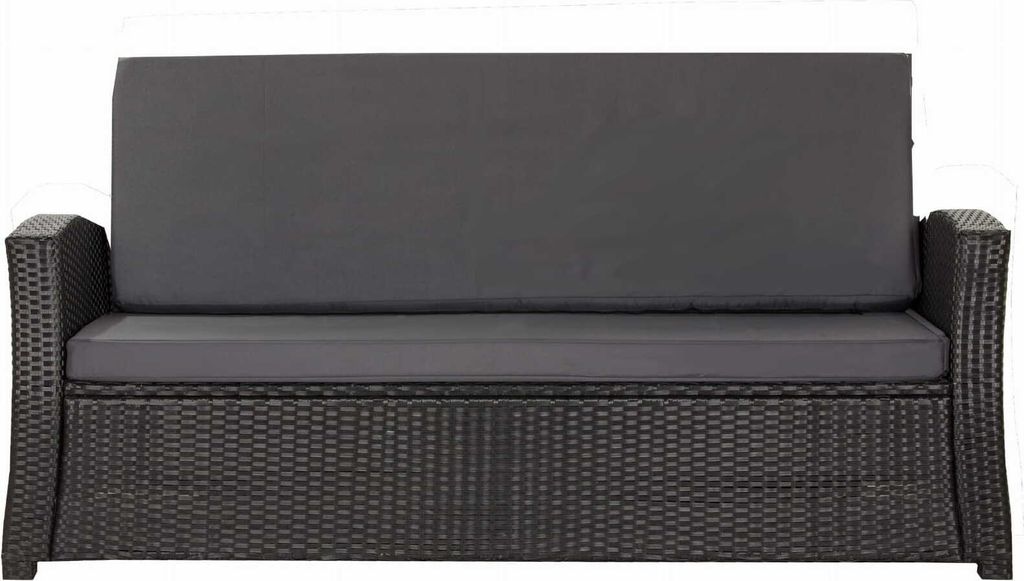 Bankkissen 170×50×50x7 cm anthrazit – Sitzkissen für Gartenbank 2-3 Personen mit abnehmbarem Bezug, bequemes Polster für Outdoor & Terrasse