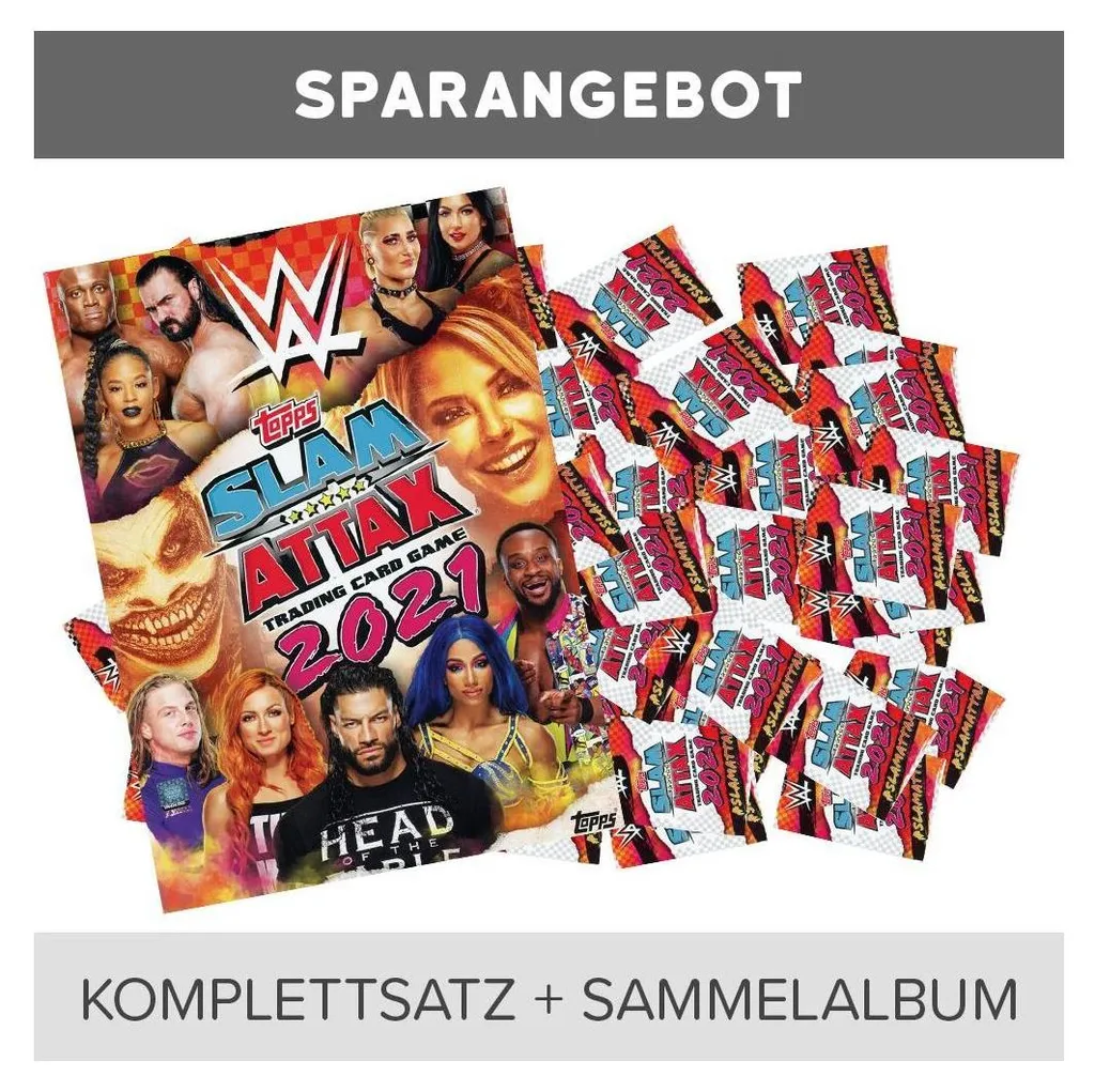 WWE Slam Attax 2021 Cartes à collectionner Album complet sans Edition Limité