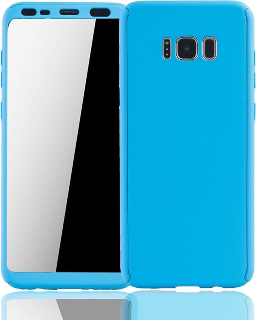 Handyhülle Schutzhülle für Samsung Galaxy S8 Plus Full Case Cover Displayschutz 360 Blau