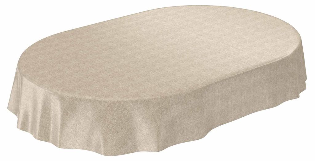 Wachstuchtischdecke abwaschbar und rutschhemmend 140 x 180 cm oval Schnittkante, Ansicht 5