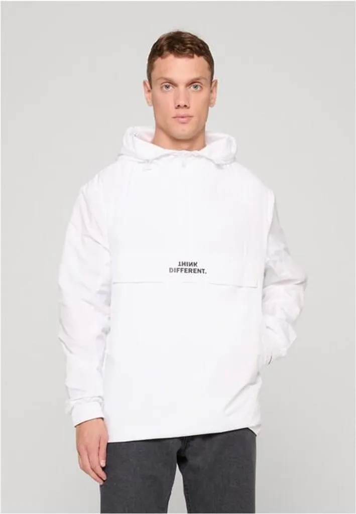 Coupe-vent à capuche blanc Mr. Tee Think Different pour homme en L