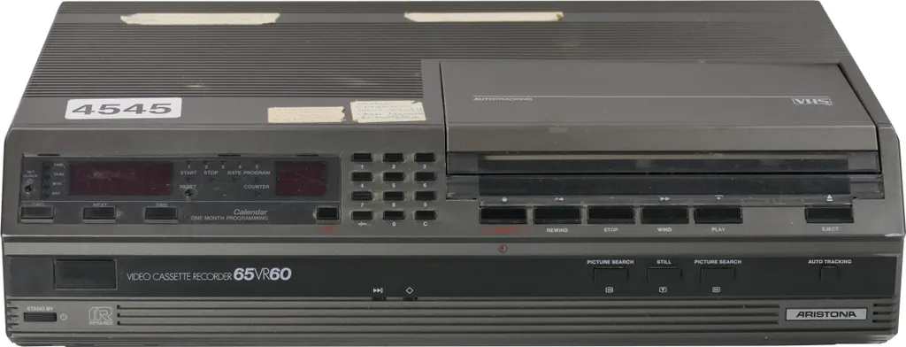 Lecteur Enregistreur VHS Aristona 65VR60/03 Design Vintage Argenté
