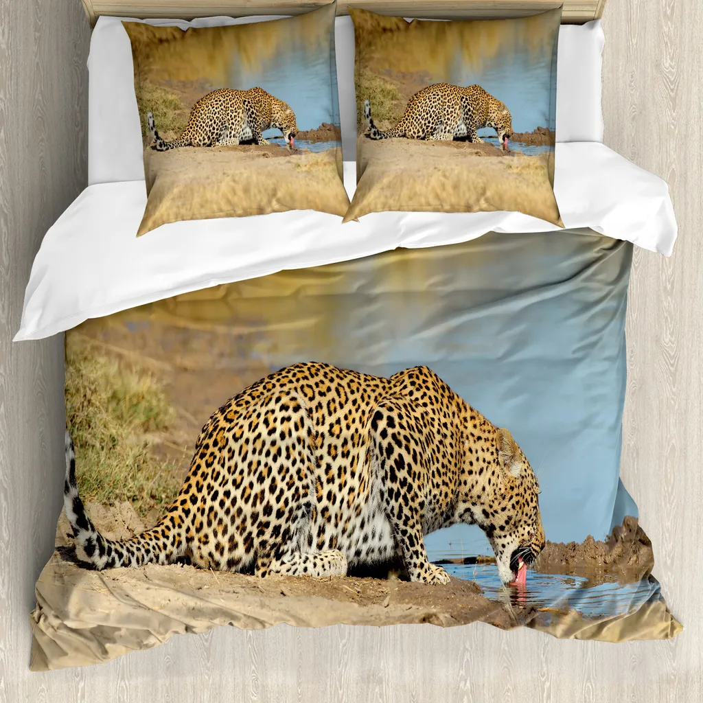 Copripiumino Leopardato Abakuhaus 155x220cm - Stile Safari Moderno