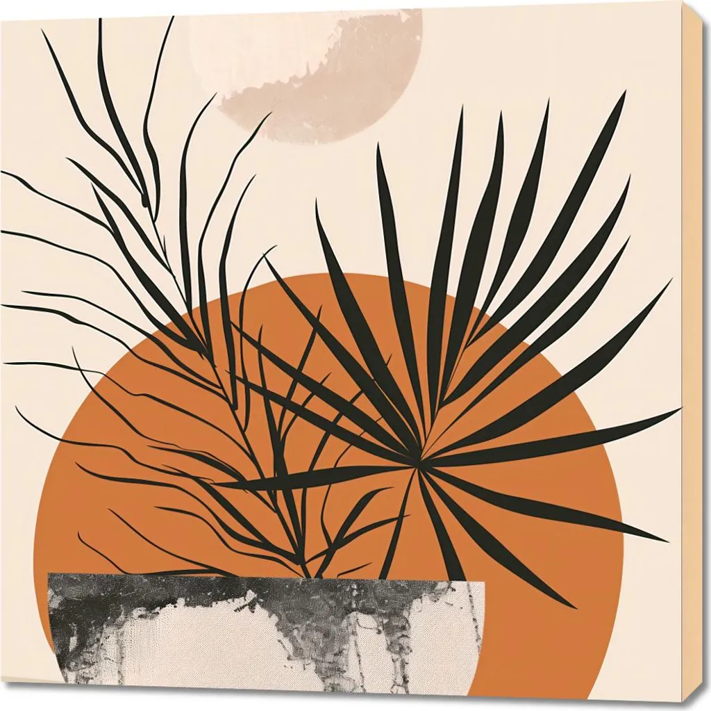 Quadro 90x90cm Tramonto Tropicale - Porta il Mare nel tuo Soggiorno