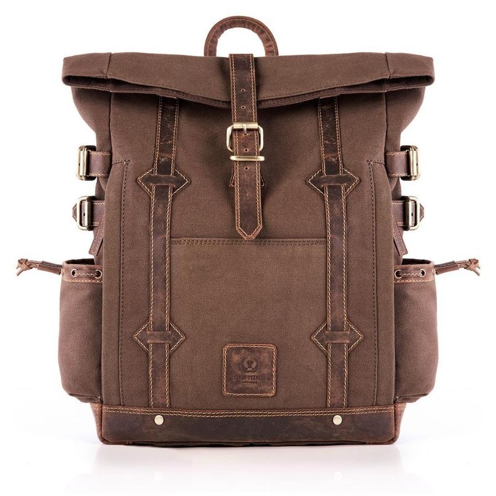 Großer Trekking-Reiserucksack für Männer braun Paolo Peruzzi T-40-BR