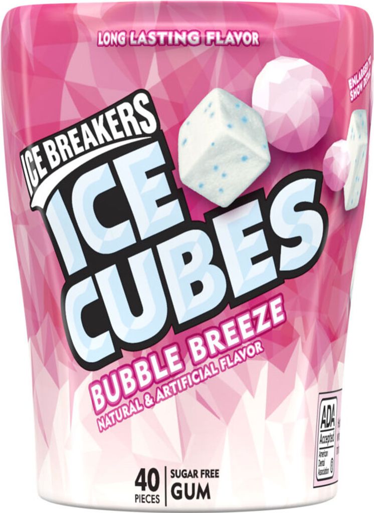 Ice Breakers Gum Ice Cubes Bubble Breeze (4 x 92g)