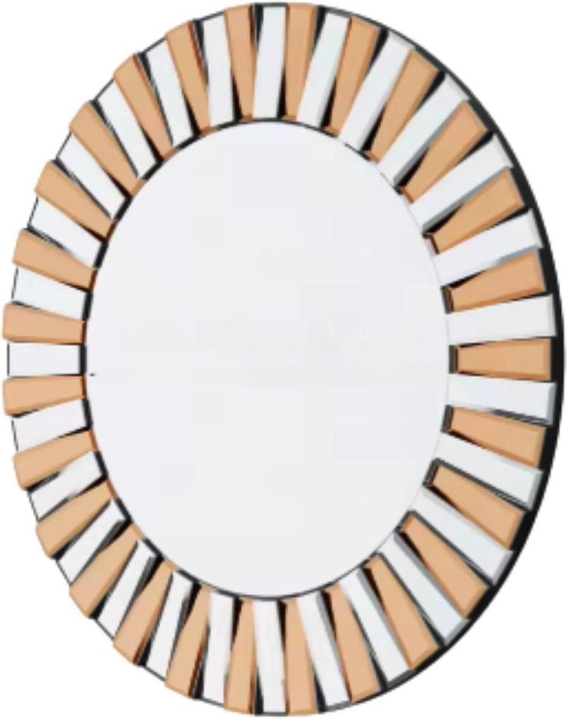 Eleganter Runder Wandspiegel - 80cm - Ohne Beleuchtung - Für Wohnzimmer & Schlafzimmer