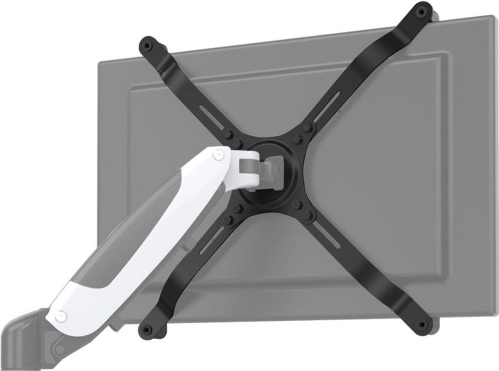 hjh OFFICE Monitorhalterung VM-A4 Monitorarm Tisch Halterung für Monitor höhenverstellbar VESA 75/100, bis 8 kg belastbar, Stahl