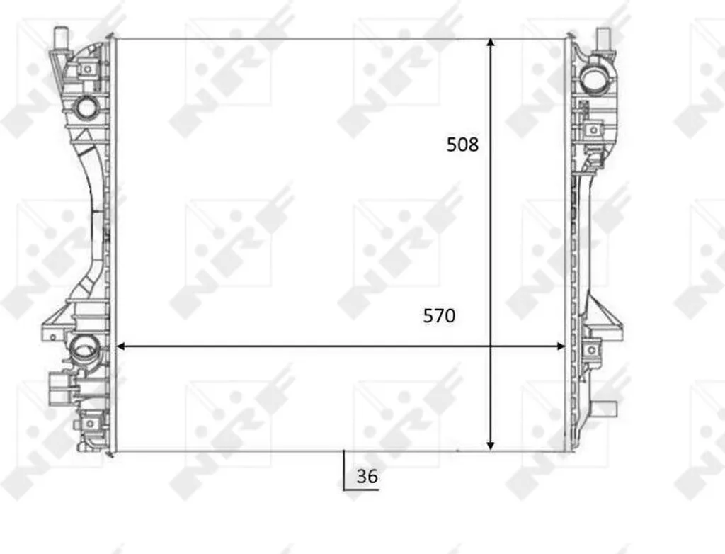 Radiateur de refroidissement moteur Jaguar XJ et XF, Qualité OE NRF 59060