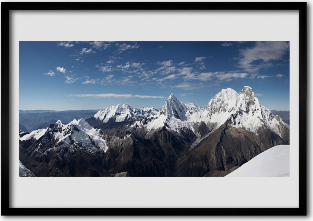 Bild 100x70 MDF-Rahmen Wandkunst Berglandschaft