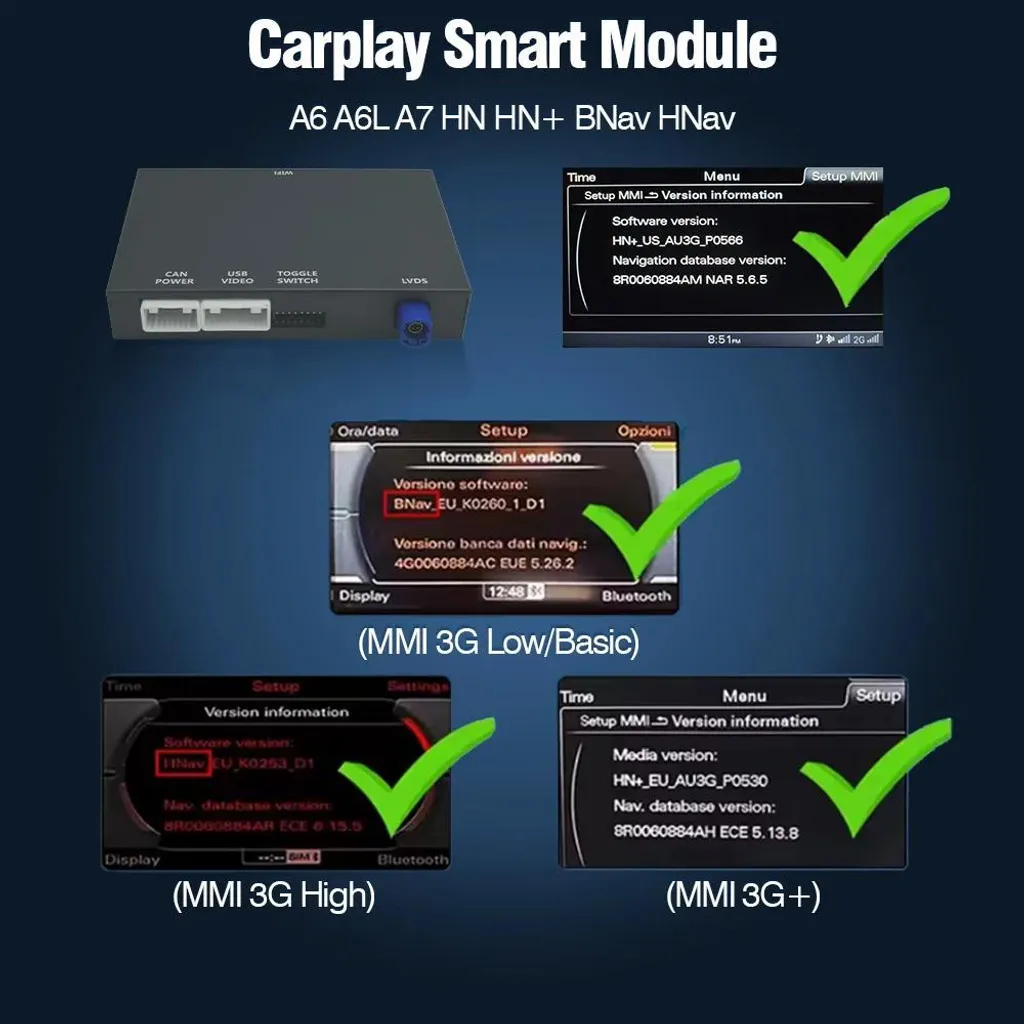 Carplay Android Auto sans fil pour HNR - Interface Plug & Play Grise - 2