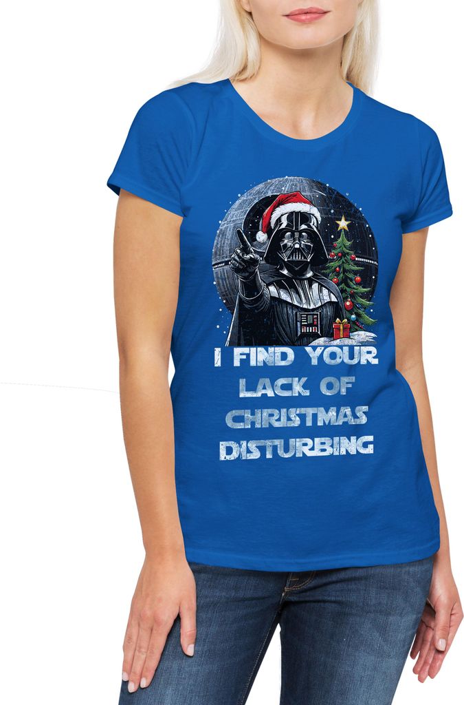 Urban Backwoods Disturbing Christmas 2, Damen T-Shirt, Farbe: Royalblau, Größe: S