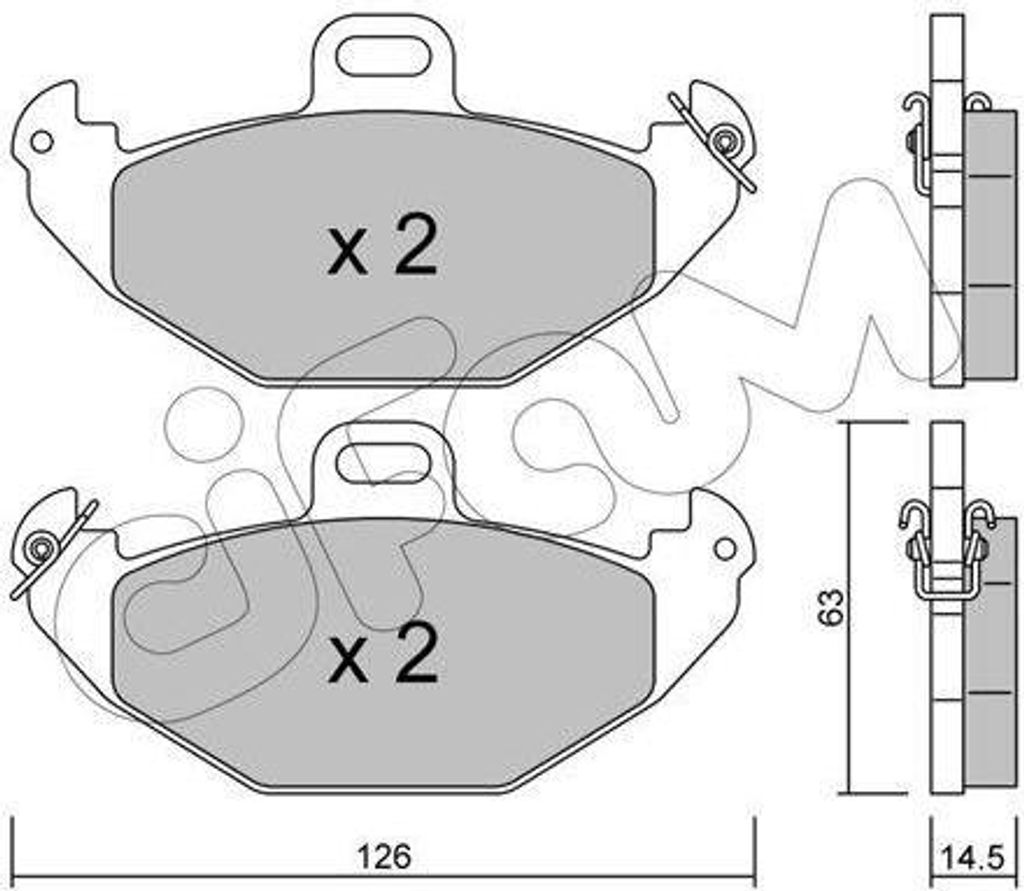 CIFAM Bremsbeläge Satz Hinten Bremsklötze für RENAULT LAGUNA I (B56, 556) 822-634-0