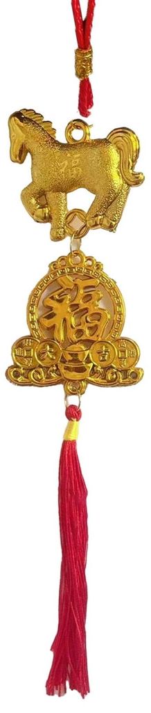 Dekorationen zum Chinesischen Neujahr 2026 – Jahr des Pferdes – Glücksbringer (Feng Shui) – Anhänger mit Quaste für Glück, Reichtum und E...