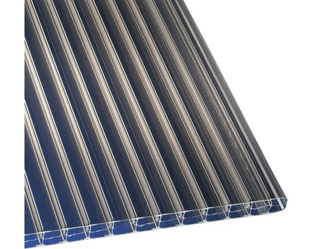 Gutta Polycarbonat Hohlkammerplatte/Stegplatte 20-16 bronce 2000 mm x 1200 mm x 16 mm