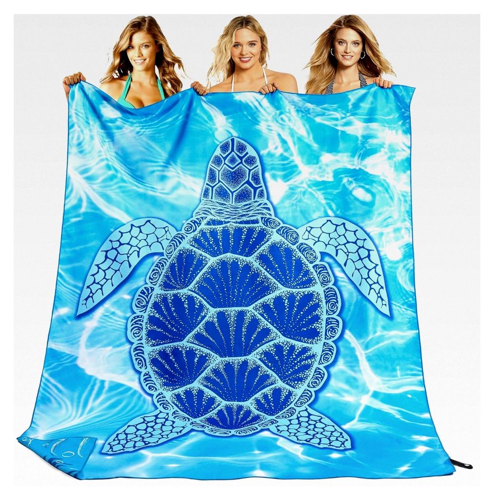 Strandtuch XXL 200x145 cm, schnelltrocknendes Mikrofaserhandtuch, sandabweisendes Badetuch, Stranddecke