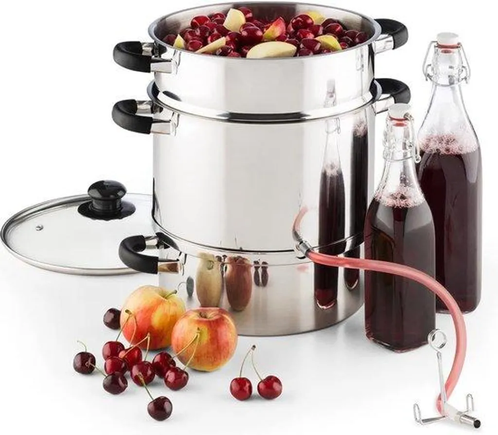Extracteur de jus horizontal inox pour fruits et légumes sains 800W