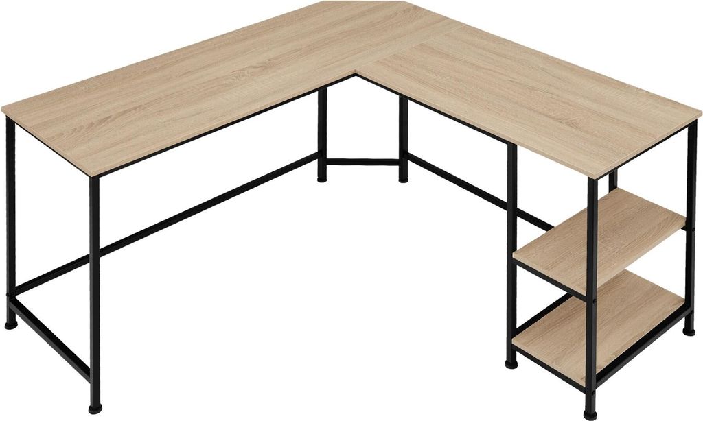 tectake Schreibtisch Hamilton 138 x 138 x 75,5 cm