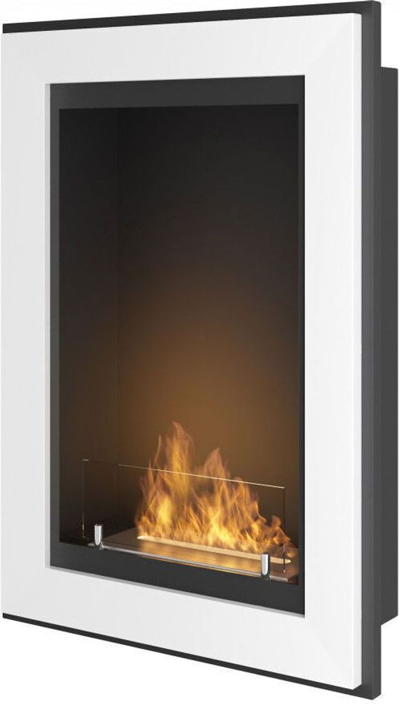 InFire Frame 550 Ethanolkamin mit Sicherheitsglas Weiß