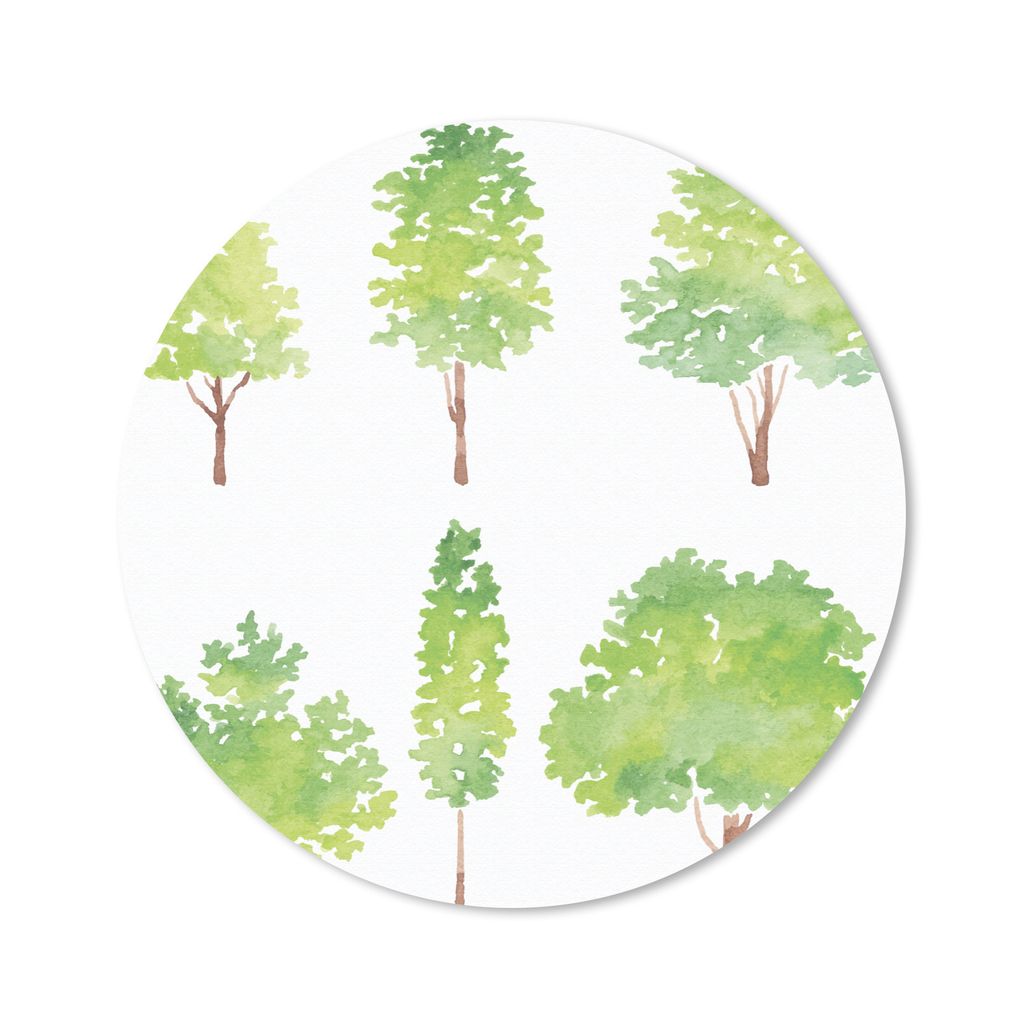 MuchoWow Mauspad Mousepad Aquarell - Baum 50x50 cm - Mousepads - Maus Mat - Pad - Mausunterlage - Vinyl