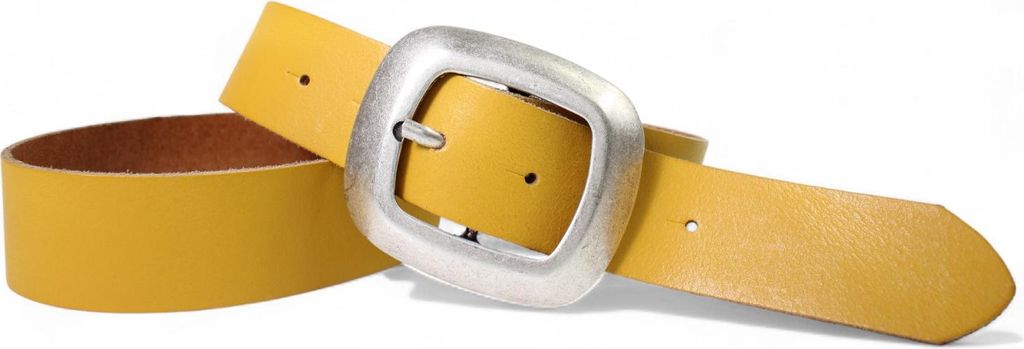 FRONHOFER Damengürtel 4 cm, große Schnalle in altsilbern, echt Leder Gürtel