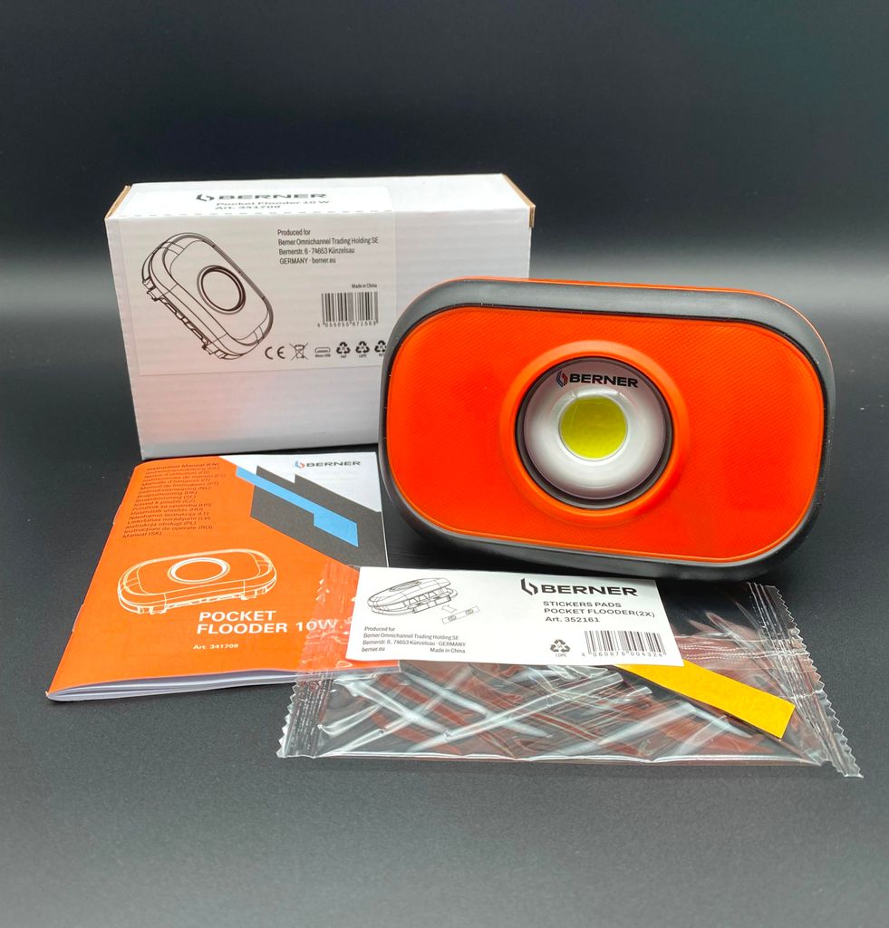 Berner Pocket Flooder 10W Flut Licht 1000 Lumens 1500 Lux Werkstattlampe LED