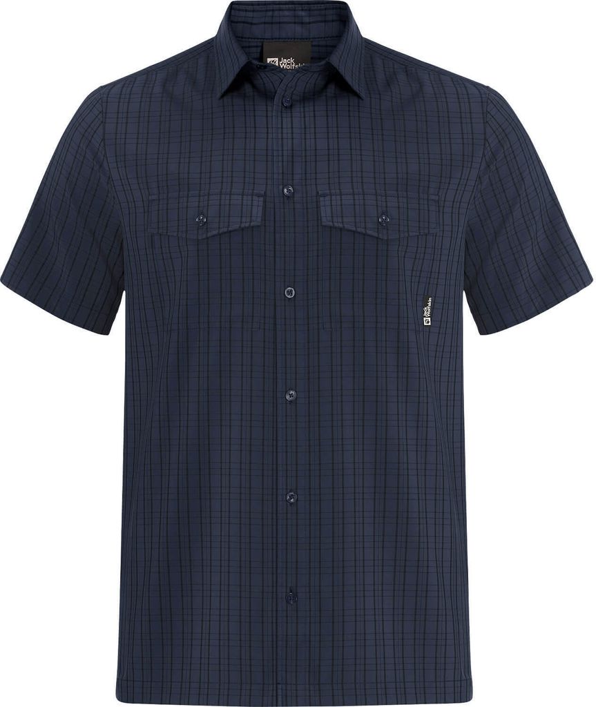 Jack Wolfskin Herren Thompson Shirt night blue checks S