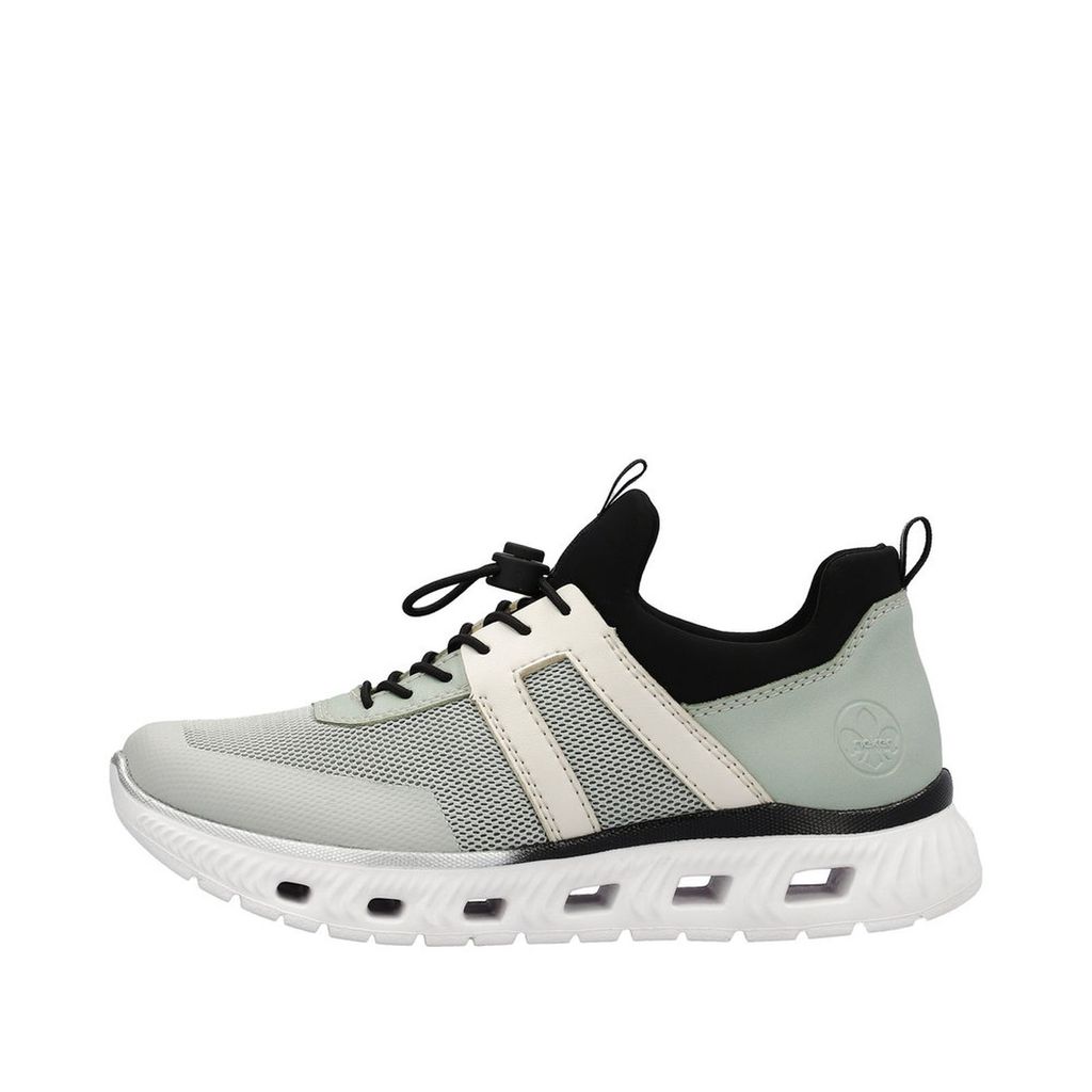 Scarpe basse da donna Rieker, mocassini, colore verde, per Immagine del prodotto 