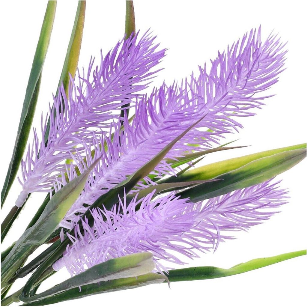Künstliche Deko Kunstblumen Blumen Pflanzen Kunstpflanzen Dekoration Zweig Blatt Lavendel 40cm