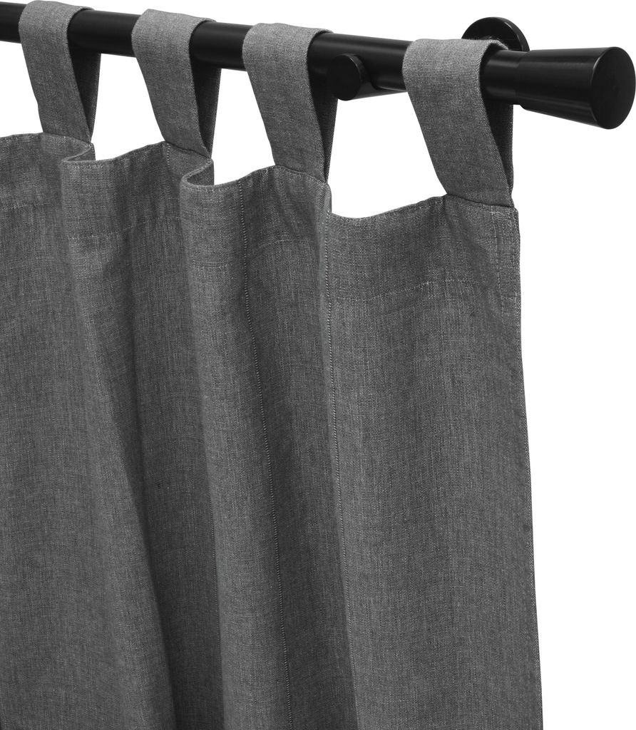 Gardinia Gardinenstangen-Set Korfu 1-Lauf, Ø 28 mm Schwarz