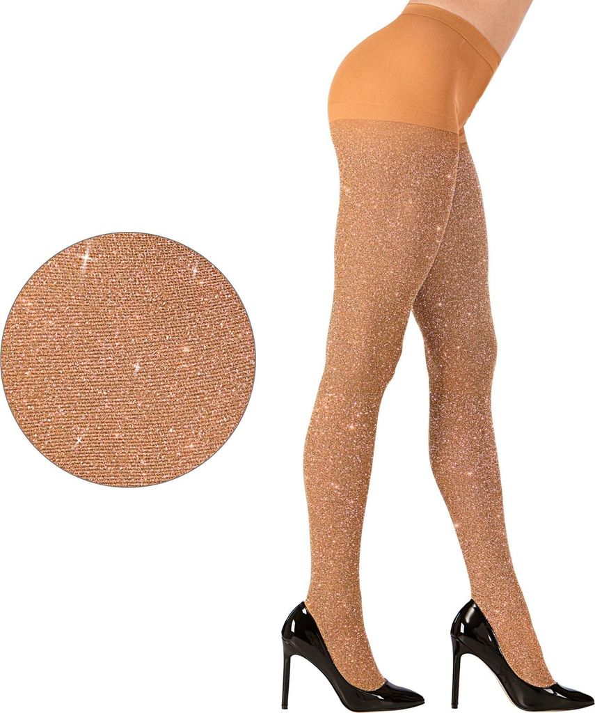 Collant glitterati 40 DEN oro - XL Immagine del prodotto 