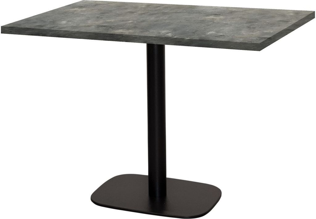 Tisch 120 x 70 cm – Runder Metallstein