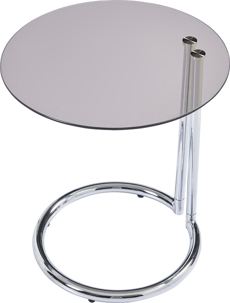 Beistelltisch 'Ylivieska' mit Glasplatte 46 x Ø45 cm rund Produktbild 