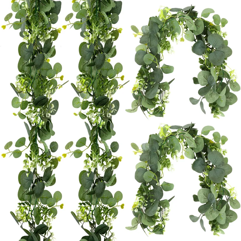 Décoration Florale Durable : Eucalyptus Artificiel 180cm, Ne se fane pas