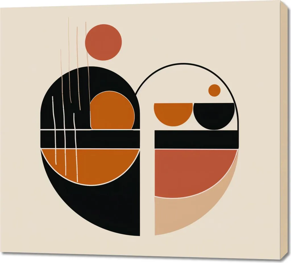 Grand Tableau 100x90 cm Prose des formes : Habillez vos Murs avec Élégance
