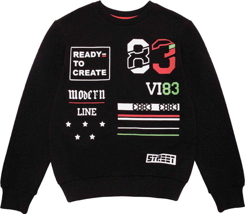 Jungen-Sweatshirt Line 83 - Schwarz - 152