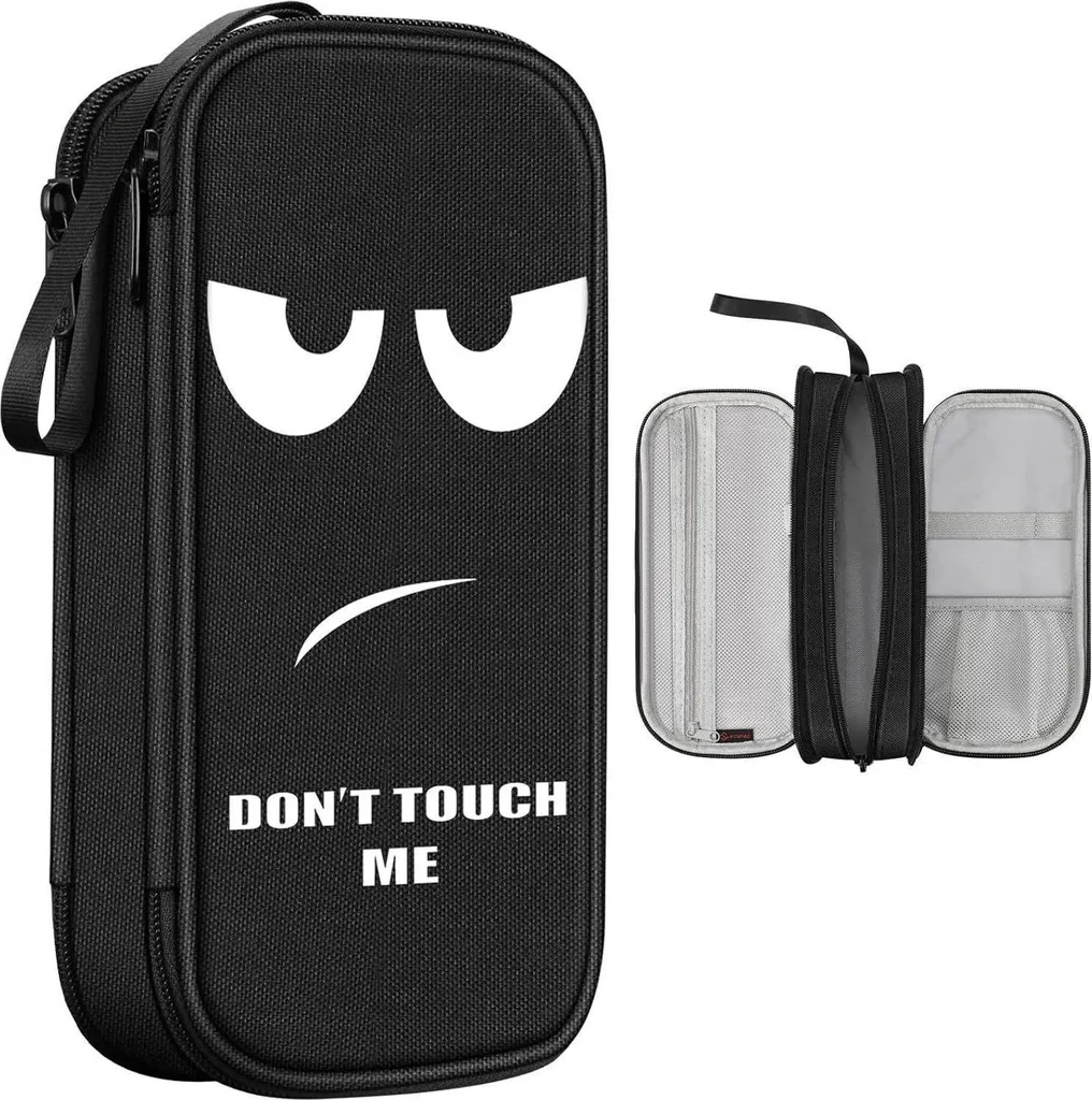 Trousse scolaire grande capacité bleu ciel avec triple rangement