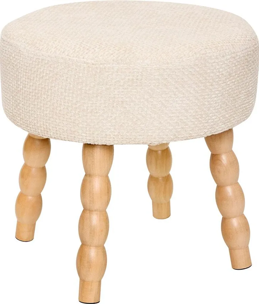 Pouf Thoren blanc : gagnez de la place avec ce siège d'appoint cosy
