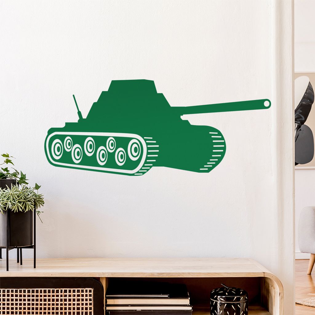Panzer Krieg Panzerfahrer Wandtattoo Wandaufkleber Wall Sticker - Dekoration, Küche, Wohnzimmer, Schlafzimmer, Badezimmer